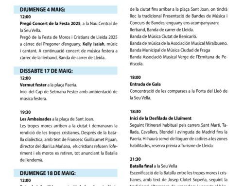 PROGRAMA ACTOS MOROS Y CRISTIANOS LÉRIDA 2025